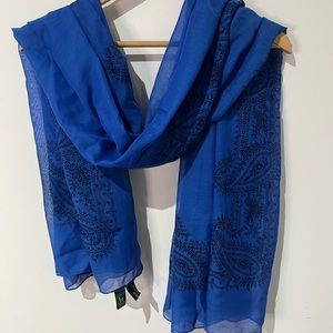 Lauren Ralph Lauren Blue paisley Bandana print large Scarf